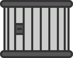 Jail Line Filled Icon vector