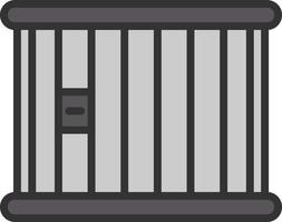 Jail Line Filled Icon vector