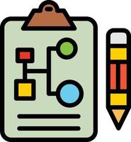 Planner Line Filled Icon vector