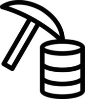 Data Mining Line Icon vector