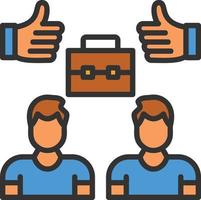Partnership Line Filled Icon vector