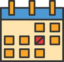 Calendar Line Filled Icon vector