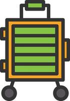 Luggage Line Filled Icon vector