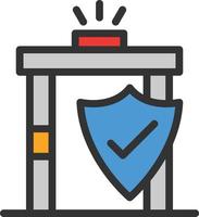 Security Line Filled Icon vector