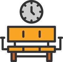 Waiting ROom Line Filled Icon vector