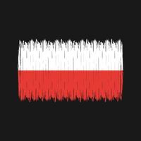 Poland Flag Brush vector