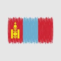 Mongolia Flag Brush vector