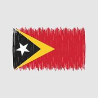 cepillo de la bandera de Timor Oriental vector