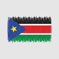 South Sudan Flag Brush vector