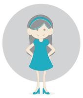 Girl shopping vector