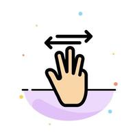 Hand Hand Cursor Up Left Right Abstract Flat Color Icon Template vector