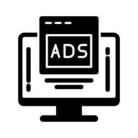 icono de vector de publicidad digital