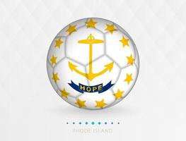 pelota de fútbol con patrón de bandera de rhode island, pelota de fútbol con bandera del equipo nacional de rhode island. vector