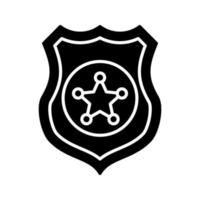 icono de vector de escudo de policía