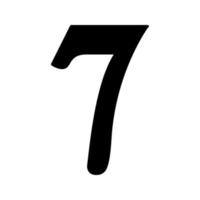 Number Seven Vector Icon