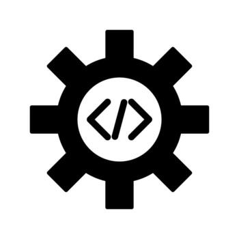 icono de vector de optimización de código único