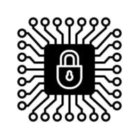 icono de vector de protección cibernética