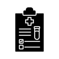 icono de vector de informe médico