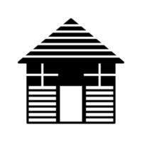Wood Cabin Vector Icon