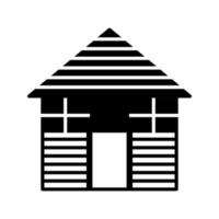 Wood Cabin Vector Icon