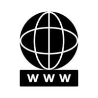 icono de vector de world wide web único