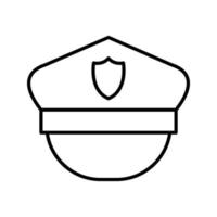 icono de vector de sombrero de policía