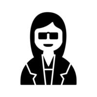 Unique Female Professor Vector Icon