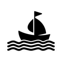 icono de vector de barco