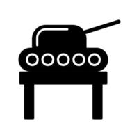 icono de vector de exhibición de tanque