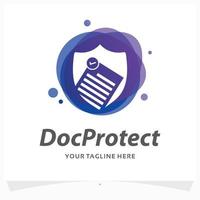 doc protect logo design template vector