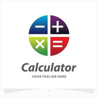 calculator logo design template vector