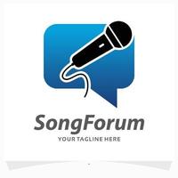 song forum logo design template vector