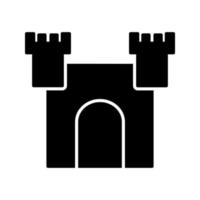 icono de vector de castillo único