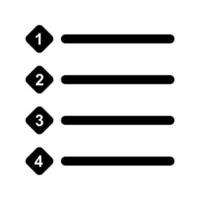 Unique Numbered list Vector Icon