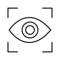 icono de vector de exploración ocular