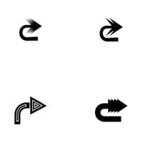 back arrow icon set vector