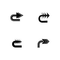 back arrow icon set vector