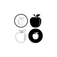 vector de logotipo de manzana saludable