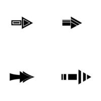 Arrow icon set vector