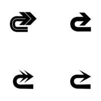 vector de conjunto de iconos de flecha hacia atrás