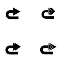 back arrow icon set vector