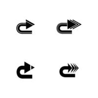 back arrow icon set vector