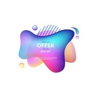 Purple and Pink Abstract liquid shape. Fluid design, abstract modern graphic elements. Dynamical colored forms and line. Gradient abstract banners with flowing liquid shapes vector