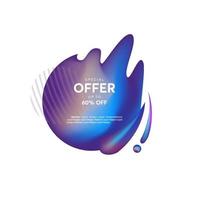 Abstract liquid shape. Fluid design, abstract modern graphic elements. Dynamical colored forms and line. Gradient abstract banners with flowing liquid shapes vector