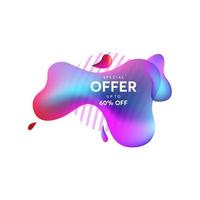 Abstract liquid shape. Fluid design, abstract modern graphic elements. Dynamical colored forms and line. Gradient abstract banners with flowing liquid shapes vector