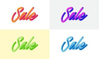 Modern Sale lettering line Blend Background, Vibrant gradient blended fluid vector