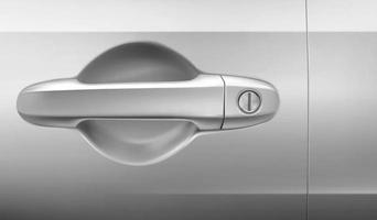 Car door with handle and keyhole vector