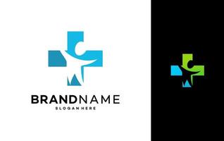 people medical logo template illustration vector