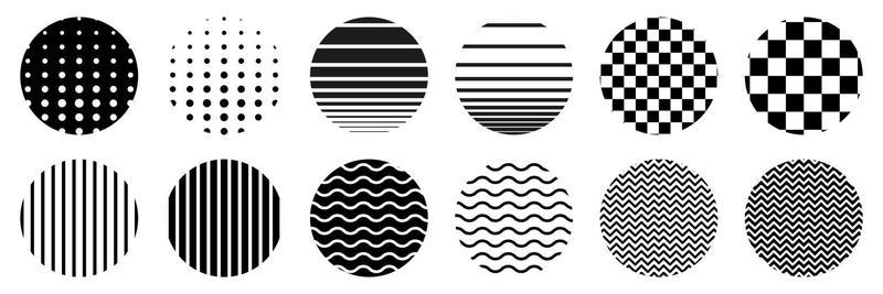 Circle Round Geometric Shapes. Vector Illustration