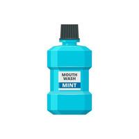 Mouth wash mint vector isolated on whire background